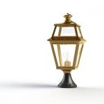 Place des Vosges 02.06. | Sockelleuchte aus Messing von Roger Pradier